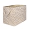 Medium Polyester Rectangle Bin With Gold Dots